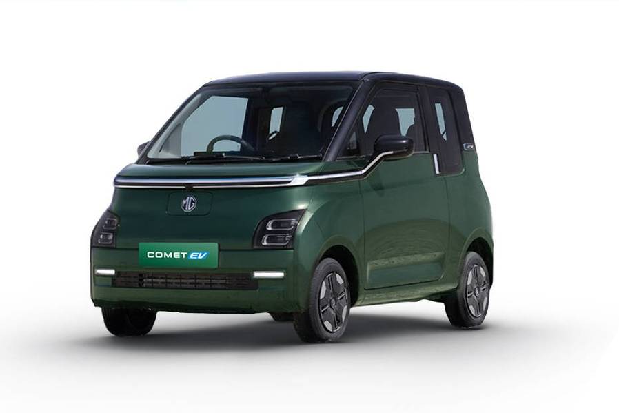 comet ev பசுமை with பிளாக் roof