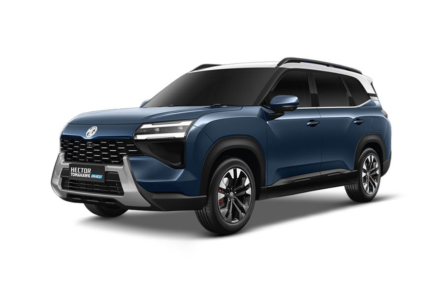 ಎಂಜಿ ಹೆಕ್ಟರ್ tomahawk phev celadon ನೀಲಿ with ಬಿಳಿ color