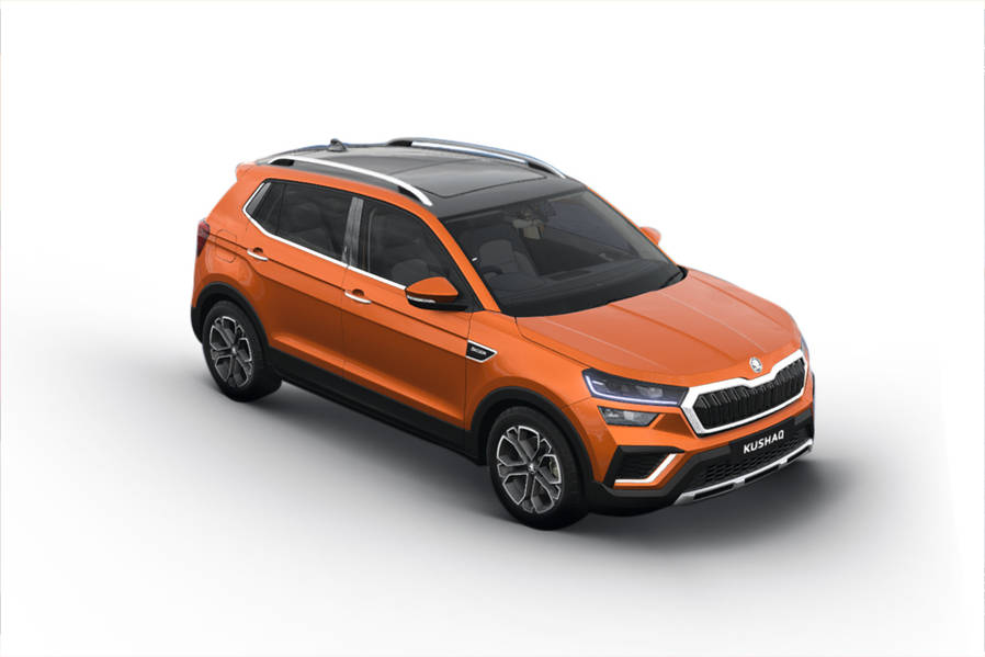 Skoda Kushaq HONEY ORANGE WITH CARBON STEEL ROOF Colour - HONEY ORANGE ...