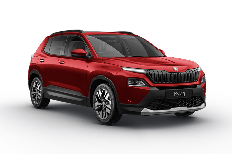 Skoda Kylaq Cherry Red Colour - Cherry Red Kylaq Price