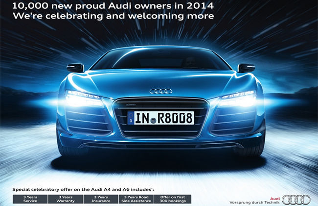 Audi India Celebrates 10,000 Sales in 2014, Special Offer on 300 units of A4 and A6!
