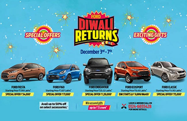 Ford India is Offering Special Benefits on Entire range from 3-7th December