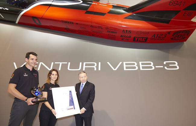 Venturi VBB-3 becomes world's fastest electric car