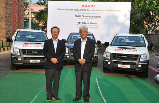 Isuzu donates 5 D-MAX pick-up vehicles to Andhra Pradesh Chief Minister's Relief Fund