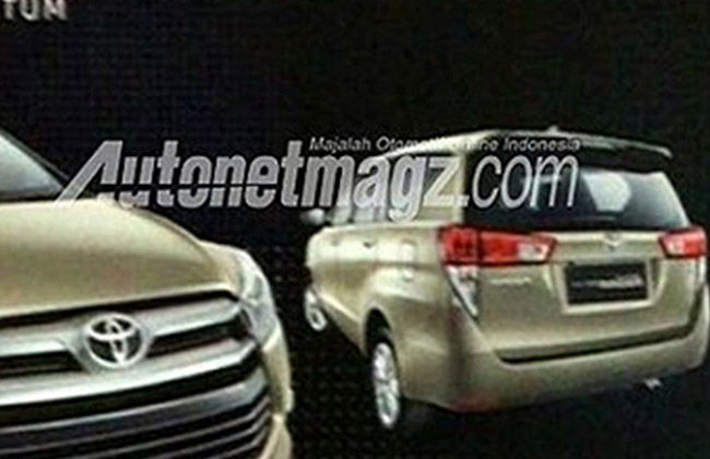 2016 Toyota Innova Leaked Rear