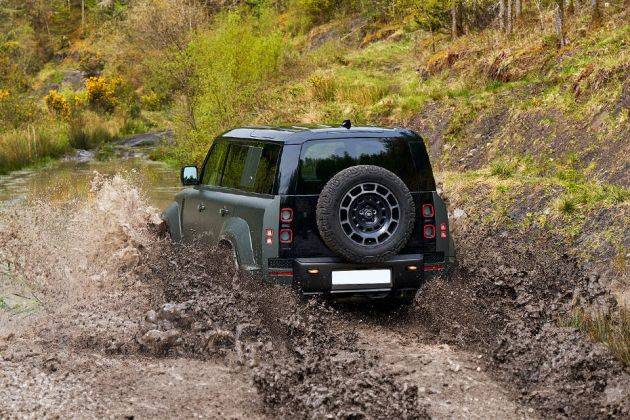 Land Rover Defender Rear Left View Image