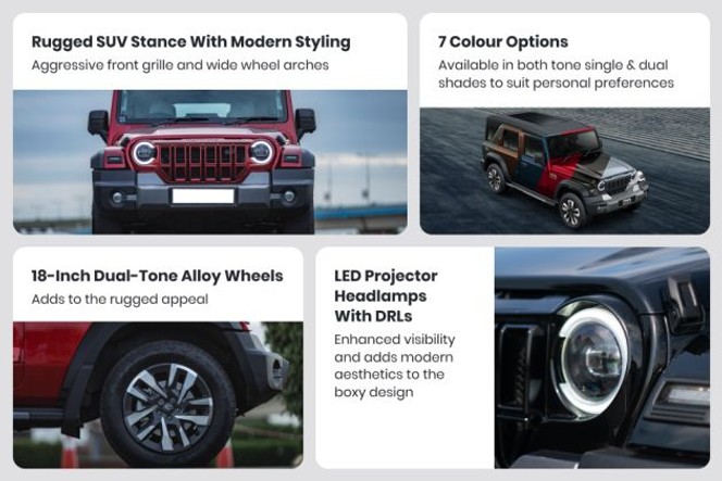 மஹிந்திரா தார் ராக்ஸ் visual summary image