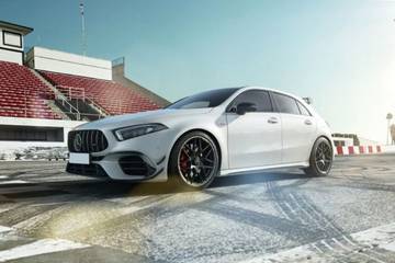 Mercedes-Benz AMG A 45 S 2021-2023 Front Left Side Image