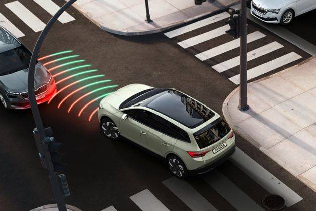 Skoda Kylaq Rear Parking Sensors Top View  Image