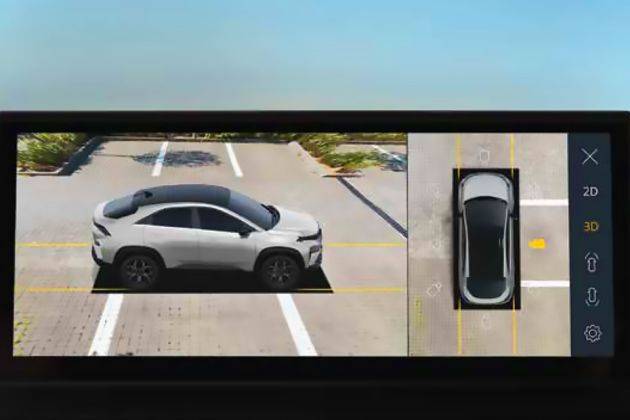 Tata Curvv Parking Camera Display Image