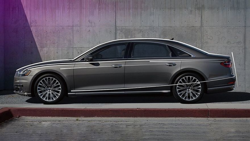 Audi A8 2020-2022 Side View (Left)  Image