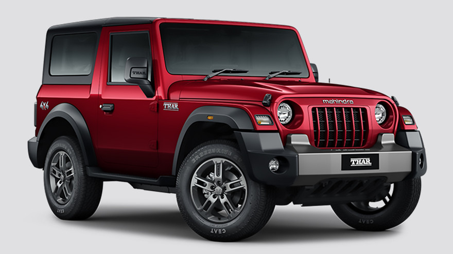 Mahindra Thar Facelift Front Left Quarter View