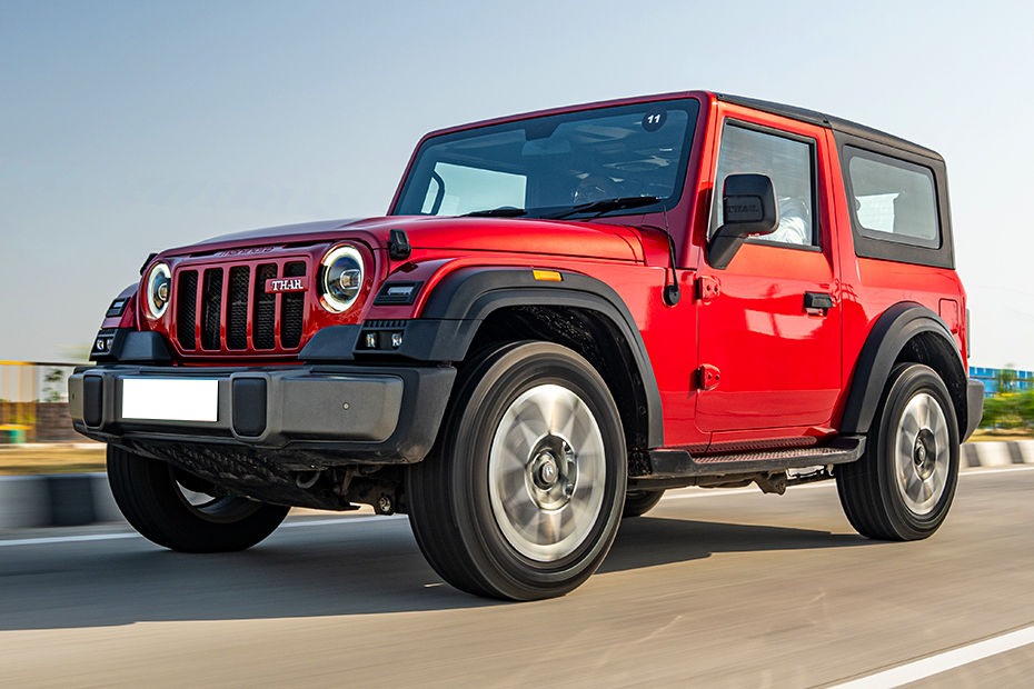 Mahindra Thar OG Driving: Front Left Quarter View