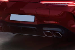 മേർസിഡസ് എഎംജി ജിടി 4 door കൂപ്പ് exhaust pipe