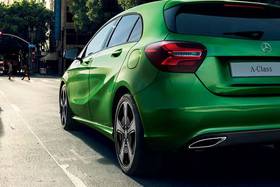 മേർസിഡസ് എ ക്ലാസ് the tail lights on the മേർസിഡസ് എ ക്ലാസ് showcase എ crystal clear look ഒപ്പം offer vast luminous power.