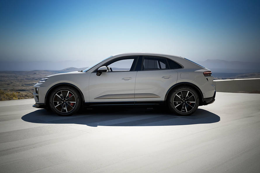 Porsche Macan EV Side View (Left) 