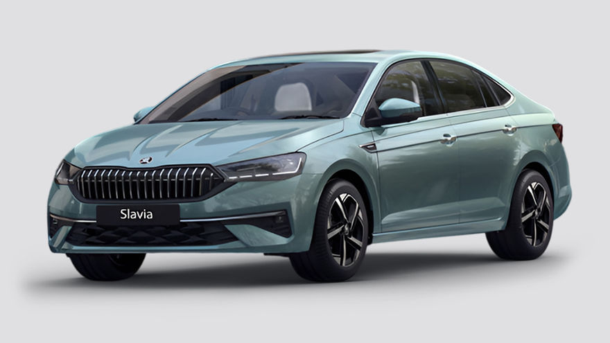 Skoda Slavia Facelift Front Left Quarter View