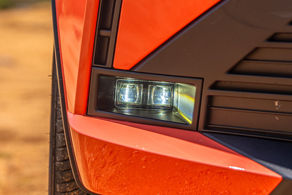 Tata Tiago LED fog lamps sit low in the Tata Tiago’s front bumper and are offered only on the higher variants