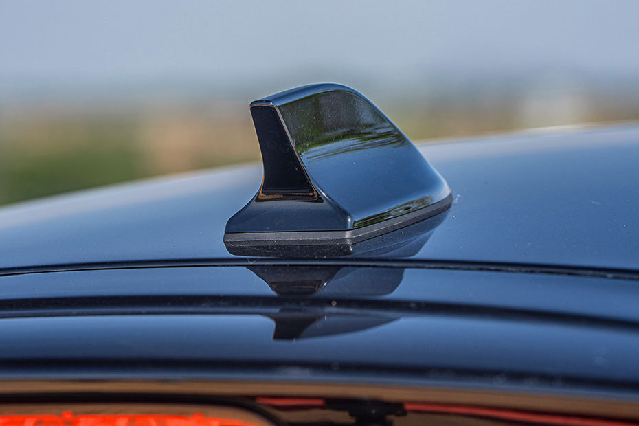 Tata Tiago The shark fin antenna replaces the older rod-type unit