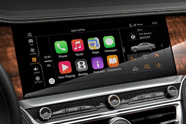 Bentley Flying Spur Infotainment System Main Menu Image