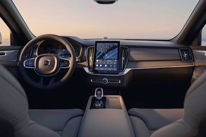 Volvo XC90 interior design sleek cabin with premium materials and modern layout