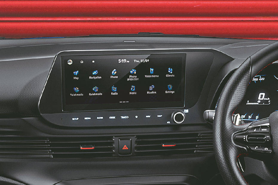 Hyundai i20 N-Line Infotainment System Main Menu