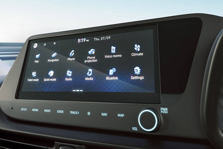 Hyundai i20 Infotainment System Main Menu