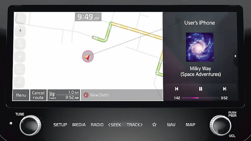 Kia Carens Infotainment System Main Menu