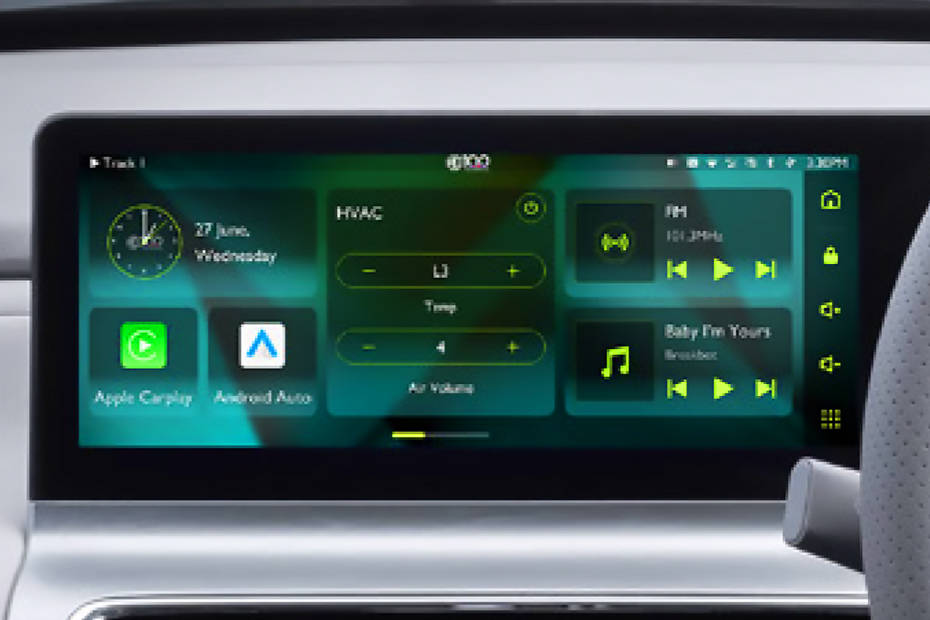 MG Comet EV Infotainment System Main Menu