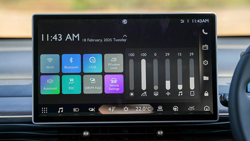 MG Windsor EV Infotainment System