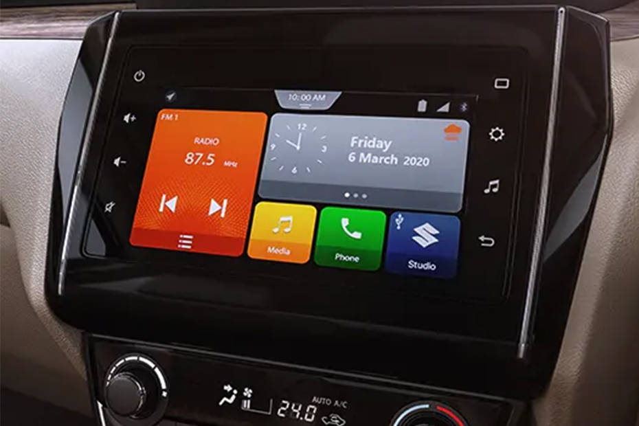 Maruti Dzire Infotainment System Main Menu