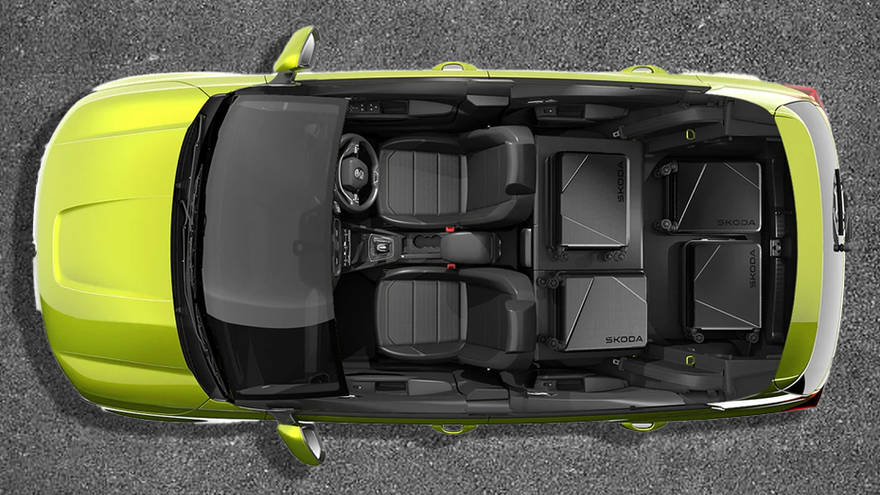 Skoda Kylaq Top View Without Roof