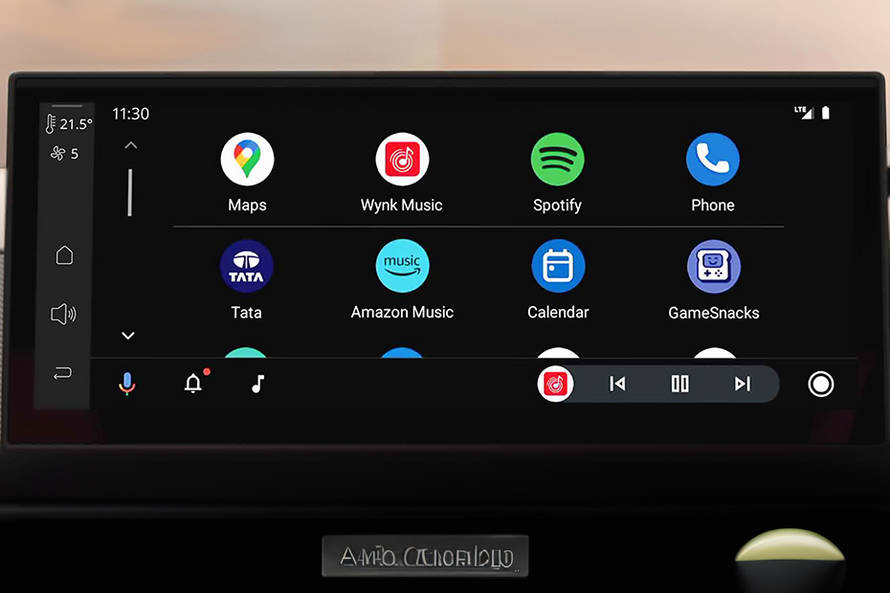 టాటా కర్వ్ infotainment system main menu