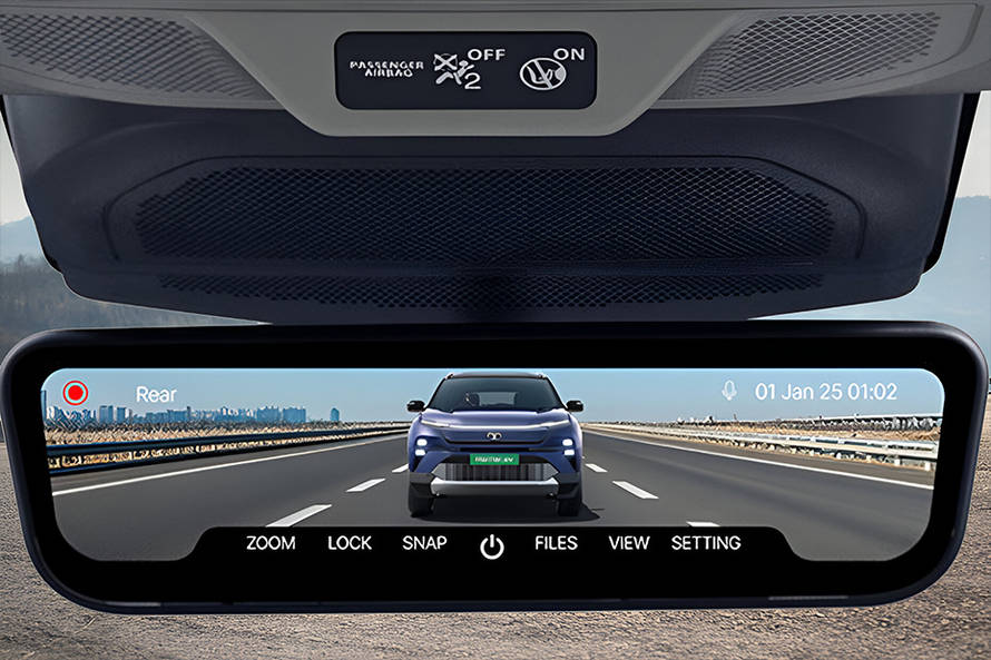 Tata Harrier EV Digital Interior Rear View Mirror