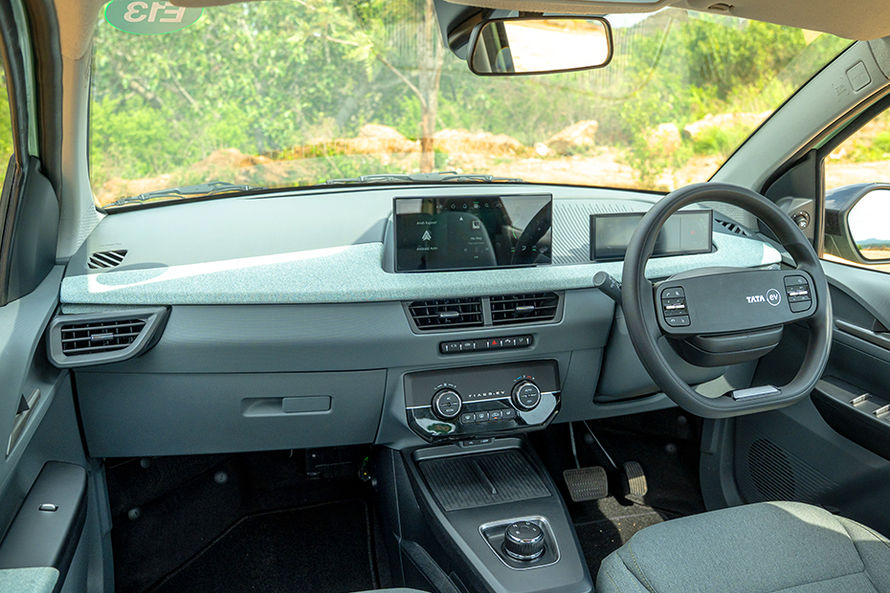 Tata Tiago EV Dashboard: Passenger's View Tata Tiago EV Dashboard: Passenger's View
