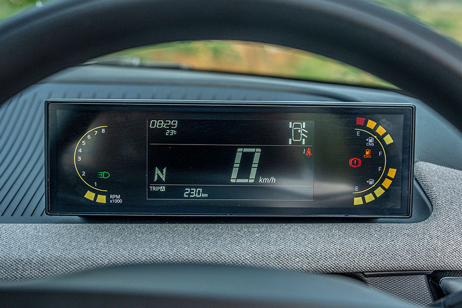 Tata Tiago The semi-digital driver’s display is also a free-standing unit and has a detailed multi-info display