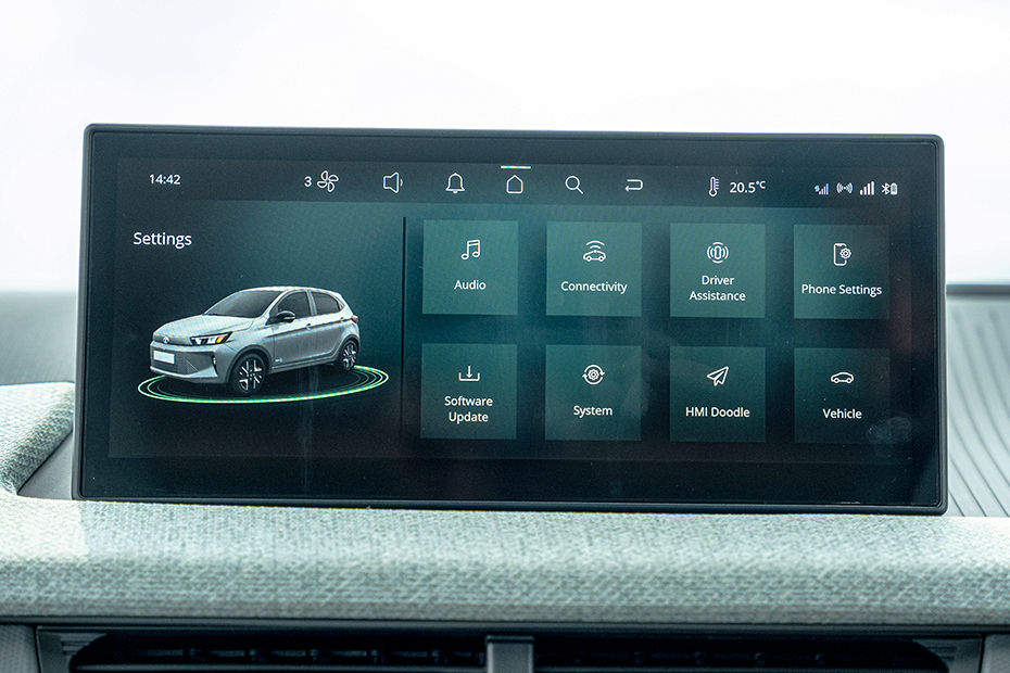 Tata Tiago Infotainment System Main Menu Image