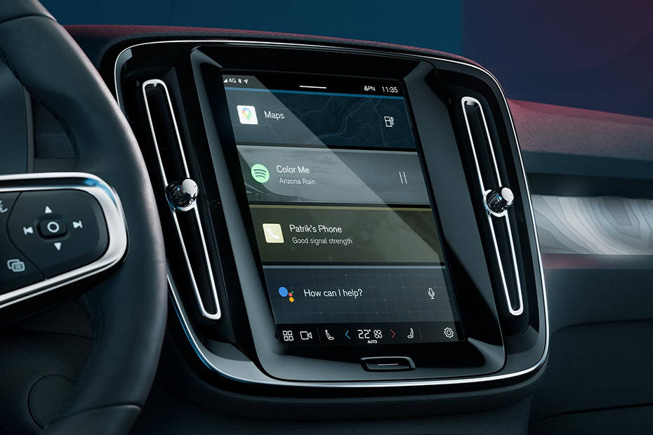 Volvo C40 Recharge Infotainment System Main Menu