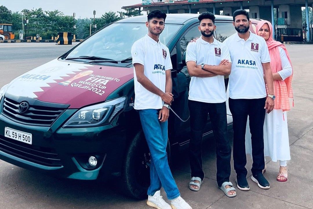 Kerala Family Reaches Qatar In Toyota Innova To Watch Fifa World Cup