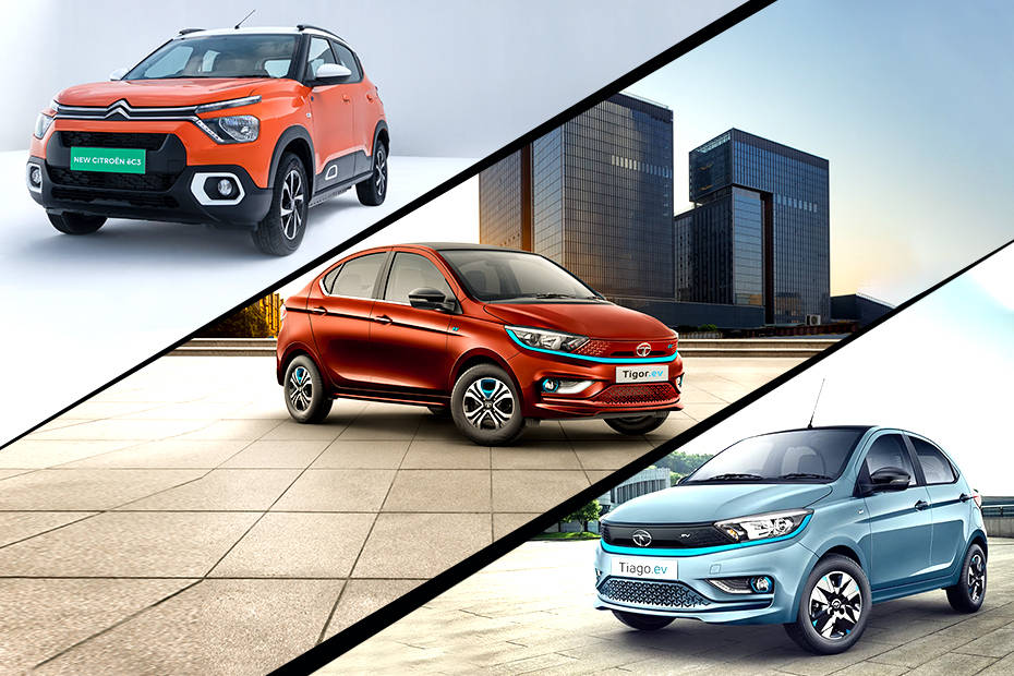 Citroen eC3 vs Tata Tiago EV vs Tata Tigor EV