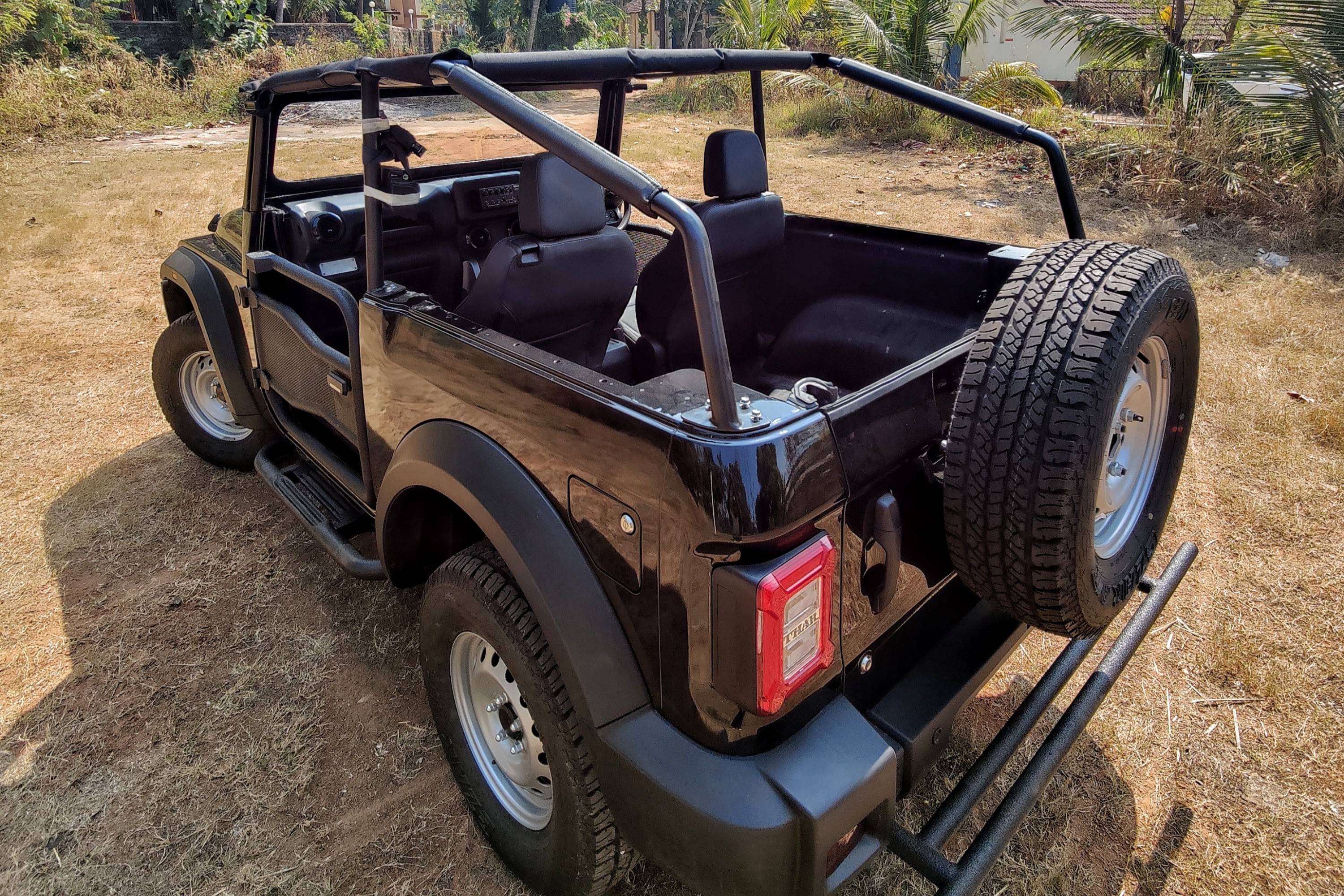 India s First Mahindra Thar With Chopped Roof Looks Like Vintage