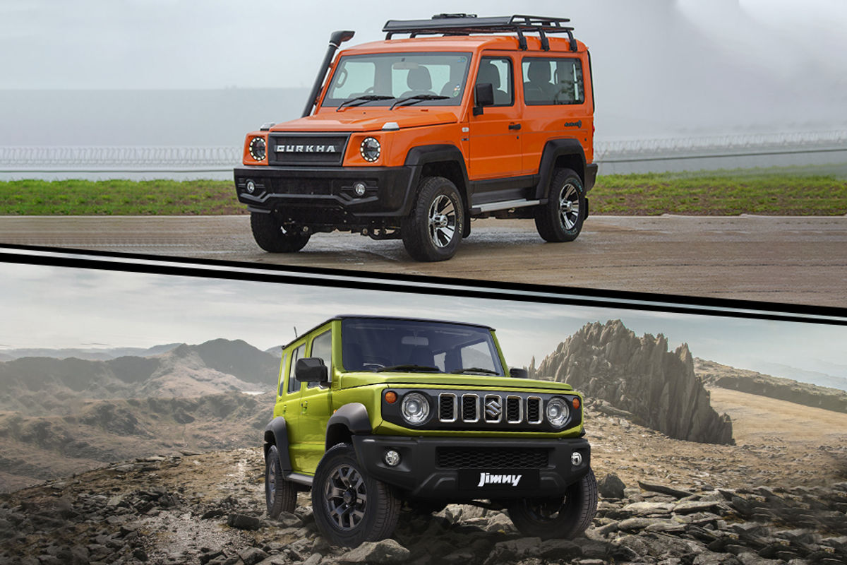 Here is How the Maruti Jimny Looks Next To The Force Gurkha