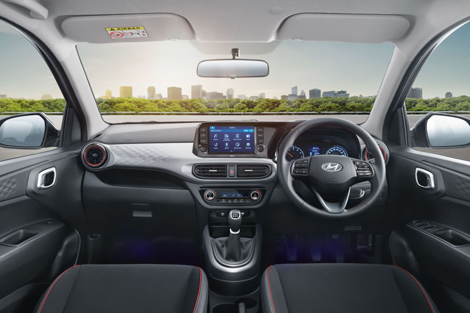 New Hyundai Grand i10 Nios cabin with red inserts