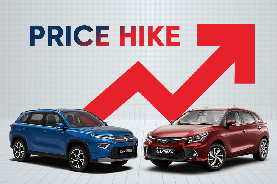 Toyota Urban Cruiser Hyryder and Glanza price hike