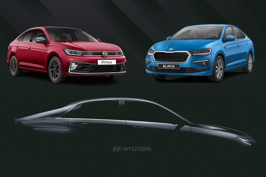 Volkswagen Virtus, Skoda Slavia and 2023 Hyundai Verna