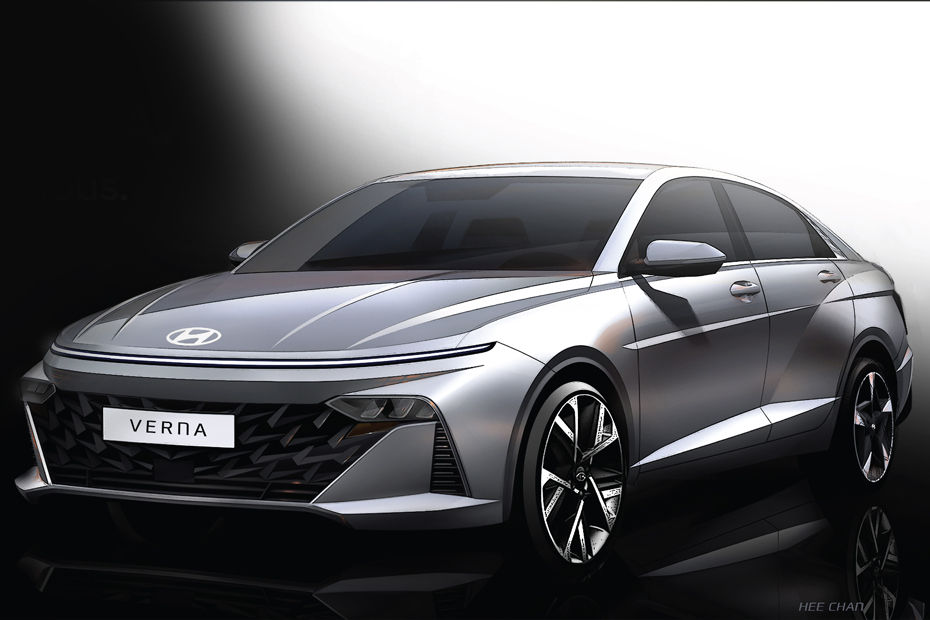 New Hyundai Verna front design sketch