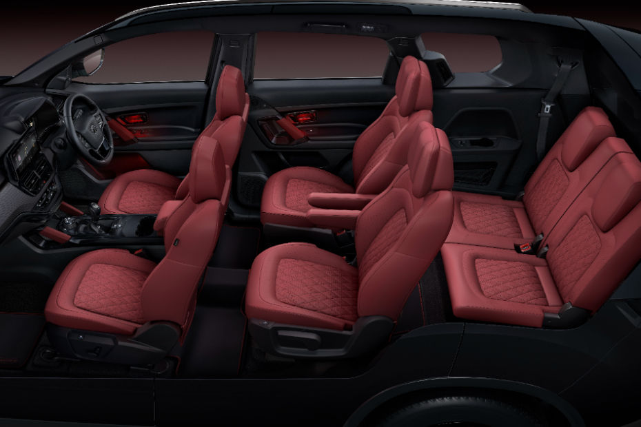 Tata Safari Red Dark Edition Interior Tata Safari Red Dark Edition Interior
