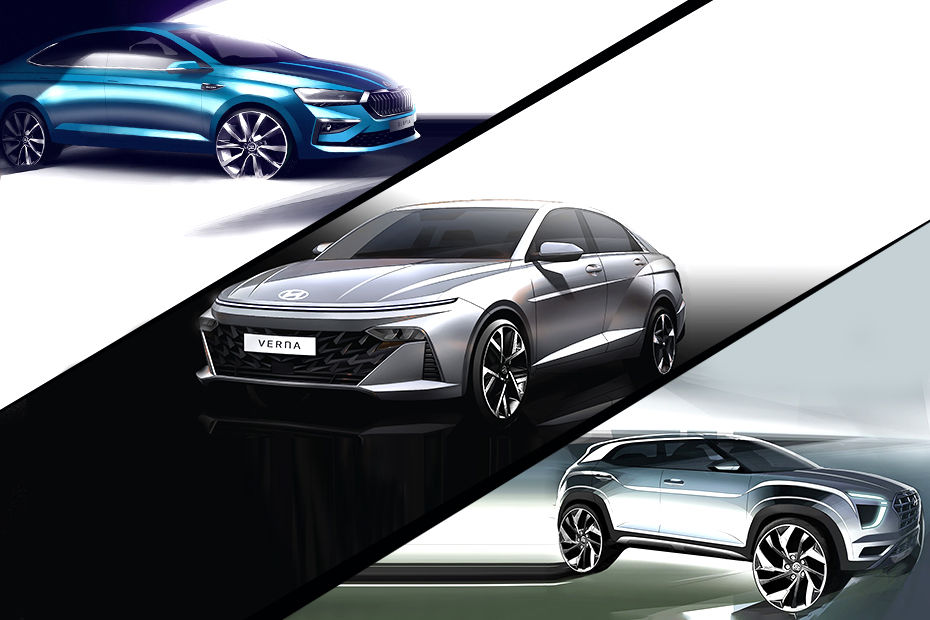 Sketches: Hyundai Creta, 2023 Verna and Skoda Slavia