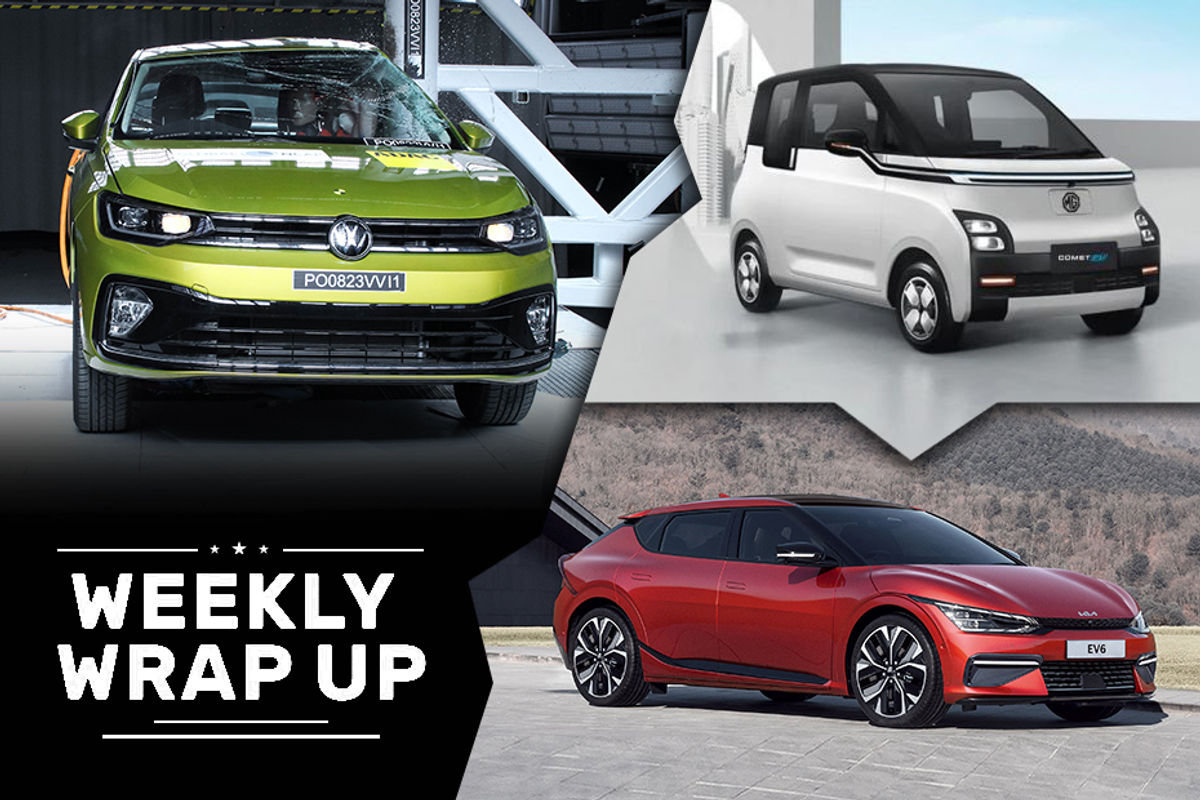 VW Virtus Crash Test, Kia EV6 and MG Comet EV VW Virtus Crash Test, Kia EV6 and MG Comet EV