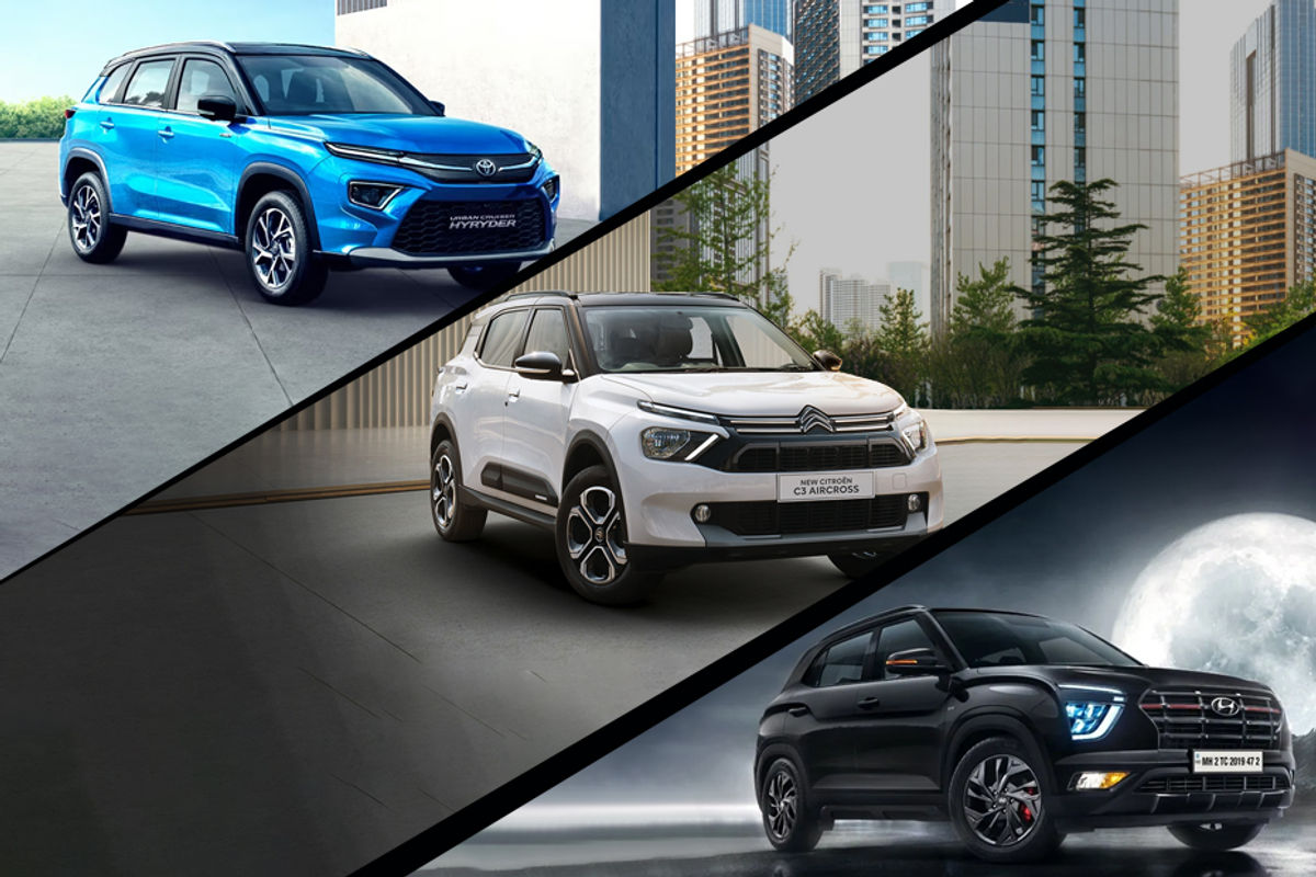 Toyota Urban Cruiser Hyryder, Citroen C3 Aircross and Hyundai Creta